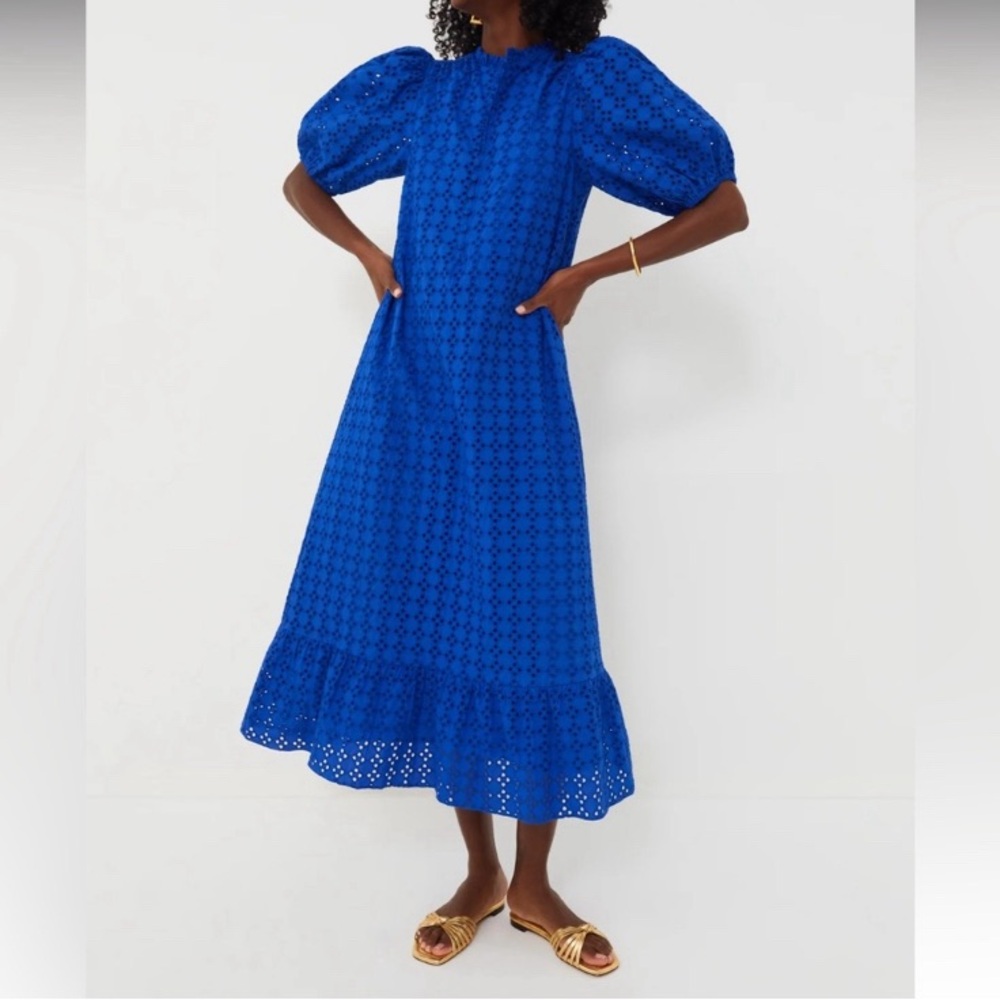 Tuckernuck Royal Blue Eyelet Maxi Dress